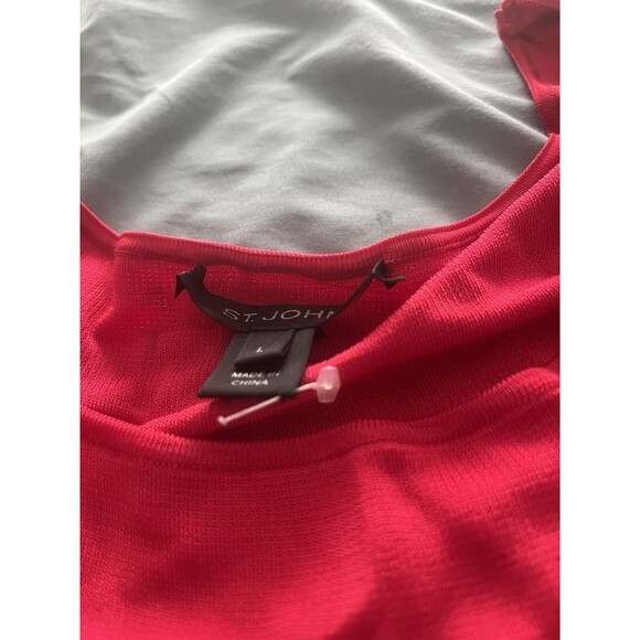 St. John's Bay Women's Tank Top Scoop Neck Cotton  Red Large - Picture 2 of 3